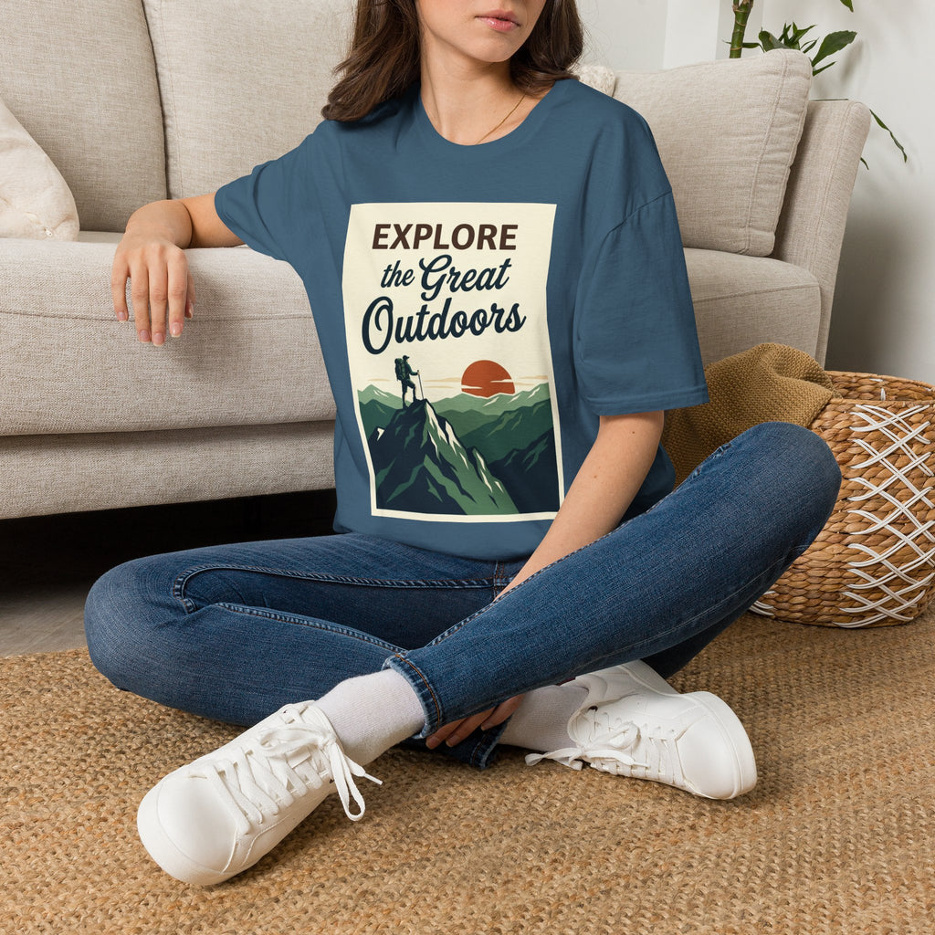 Explore the Great Outdoors T-Shirt — Vintage Mountain Adventure Tee