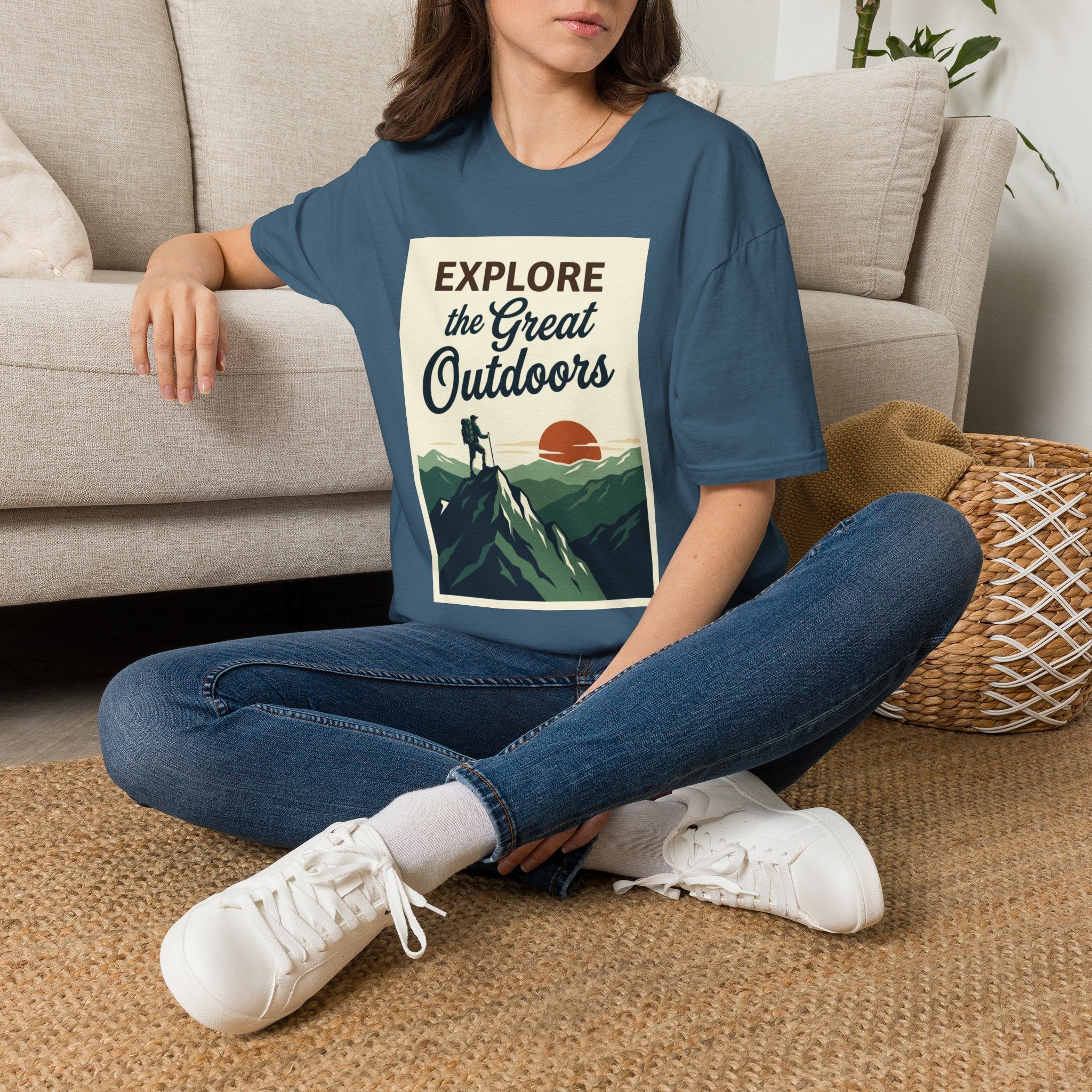 Explore the Great Outdoors T-Shirt — Vintage Mountain Adventure Tee