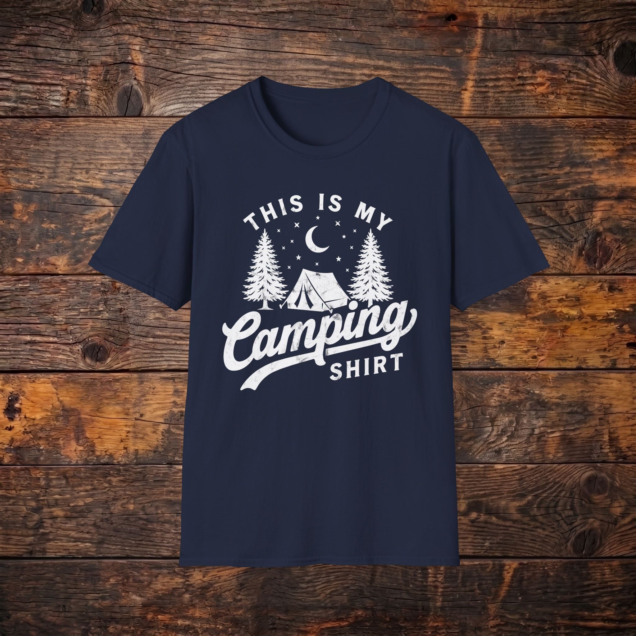 Camping Shirt — 'This Is My Camping Shirt' Graphic Tee for Outdoor Lovers