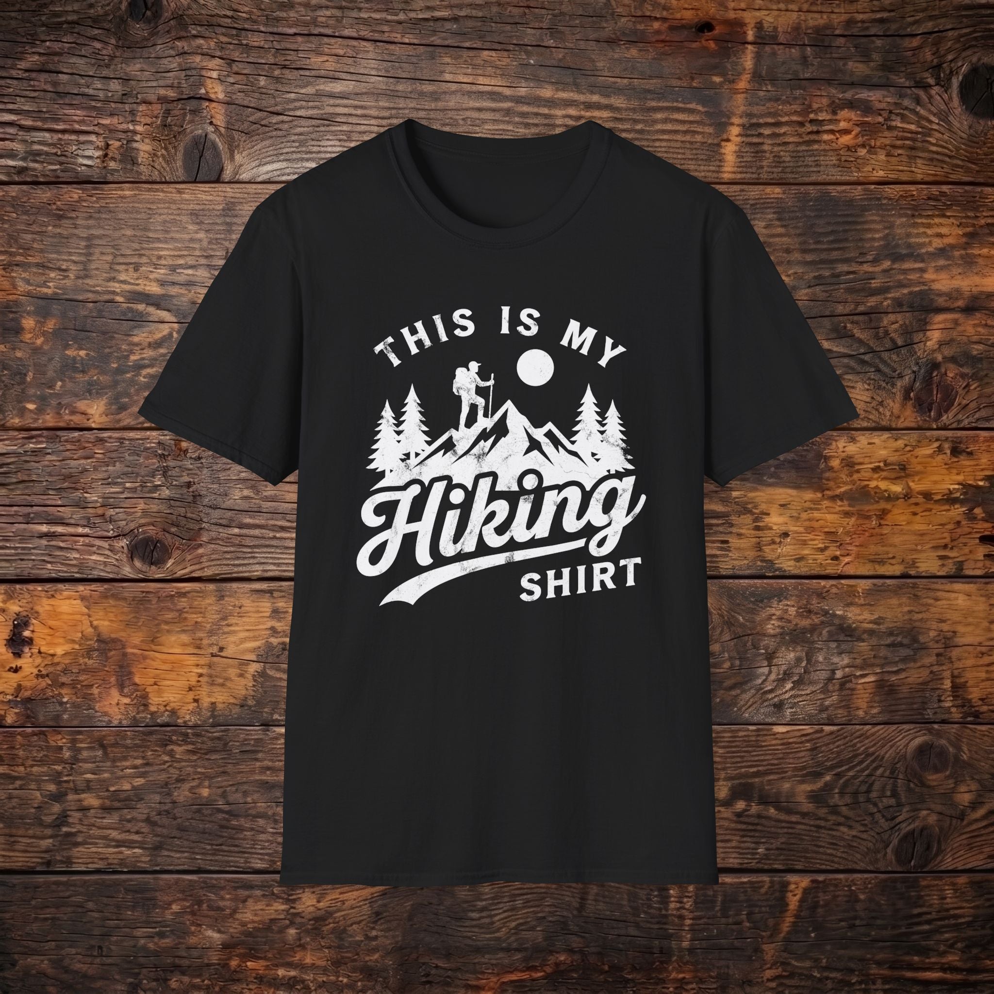 This Is My Hiking Shirt T-Shirt — Vintage Mountain Hiker Tee