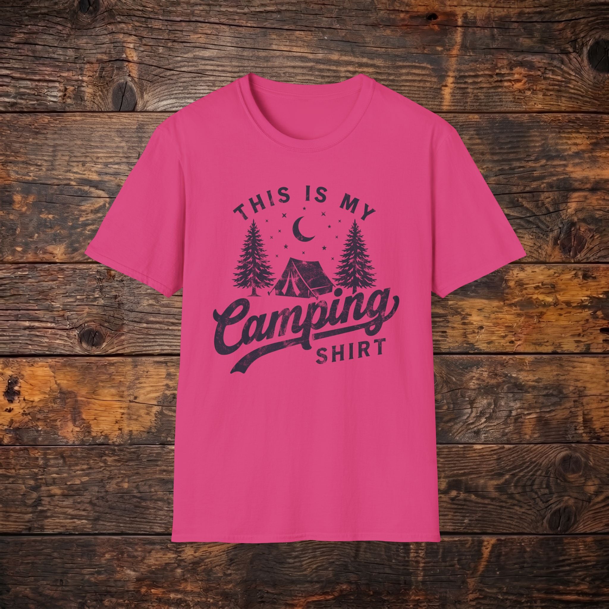 Camping Shirt — 'This Is My Camping Shirt' Graphic Tee for Outdoor Lovers