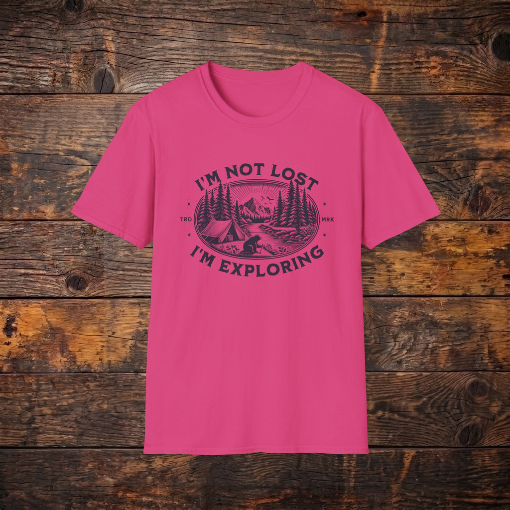 I'm Not Lost I'm Exploring T-Shirt — Camping Adventure Graphic Tee