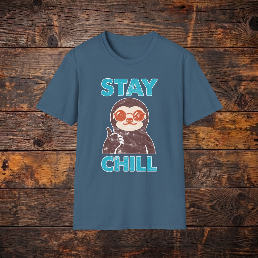 Stay Chill Sloth T-Shirt — Cute Relaxed Graphic Tee
