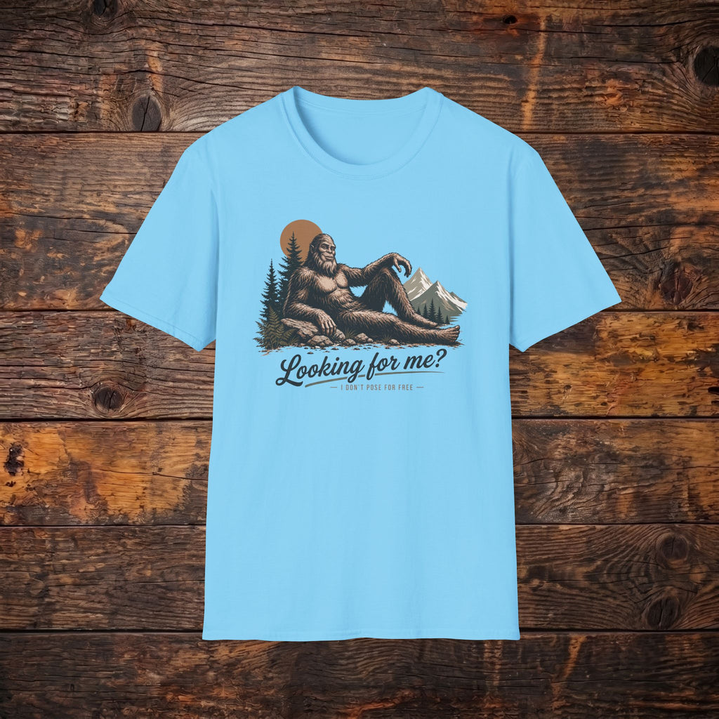 Bigfoot Graphic T-Shirt — 'Looking for Me?' Retro Mountain Sasquatch Tee