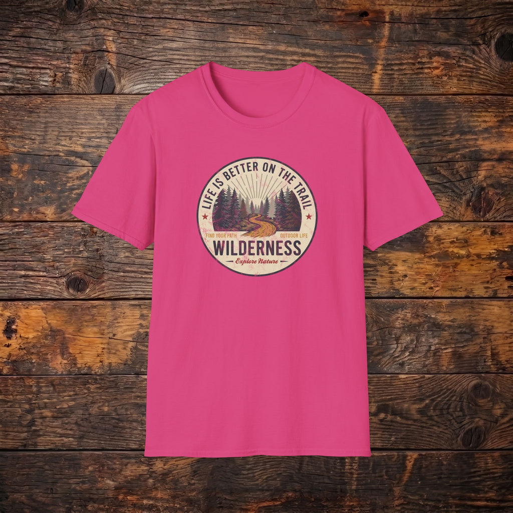 Wilderness Trail T-Shirt — "Life Is Better On The Trail" Vintage Outdoor Tee