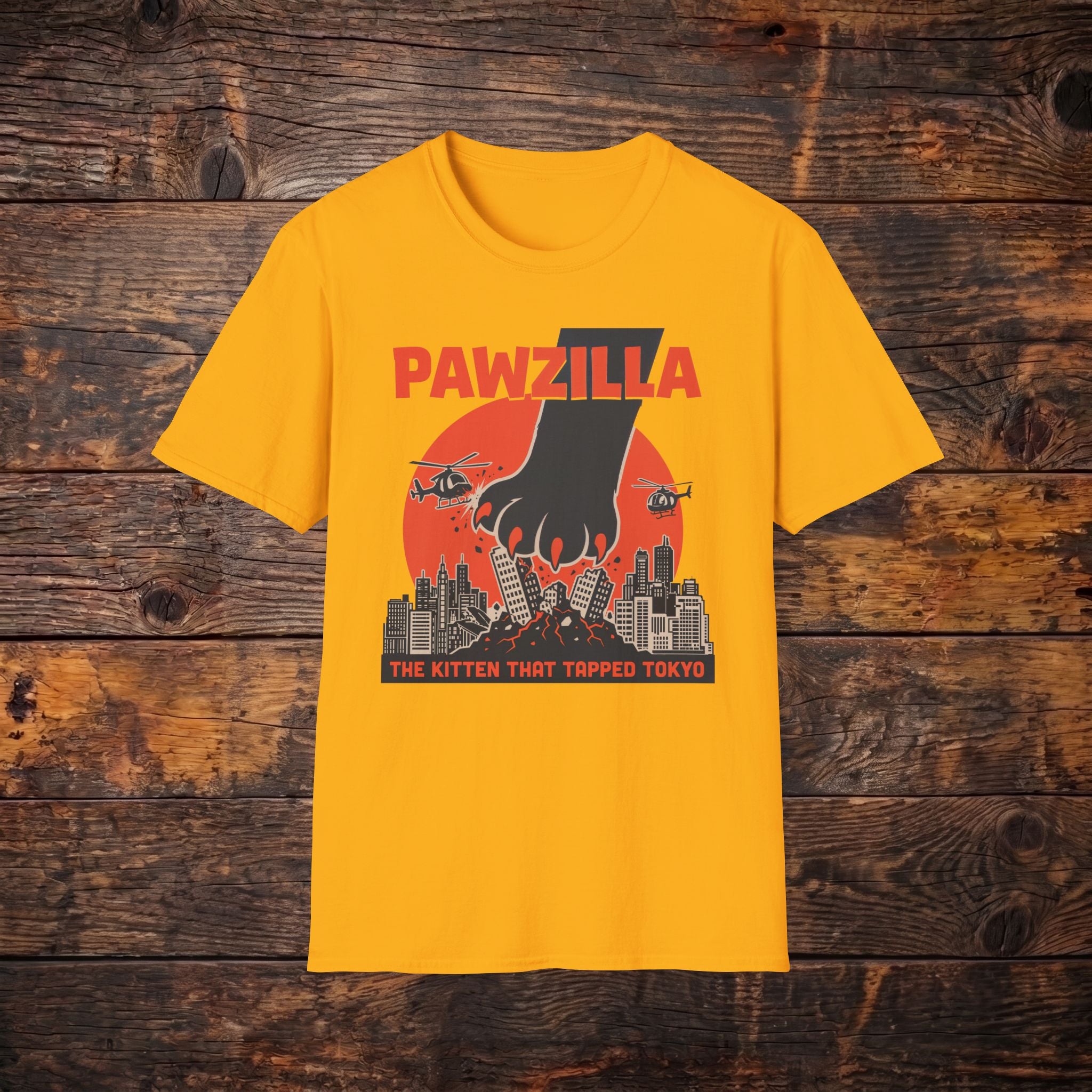 Pawzilla T-Shirt — Retro Monster Paw Graphic Tee