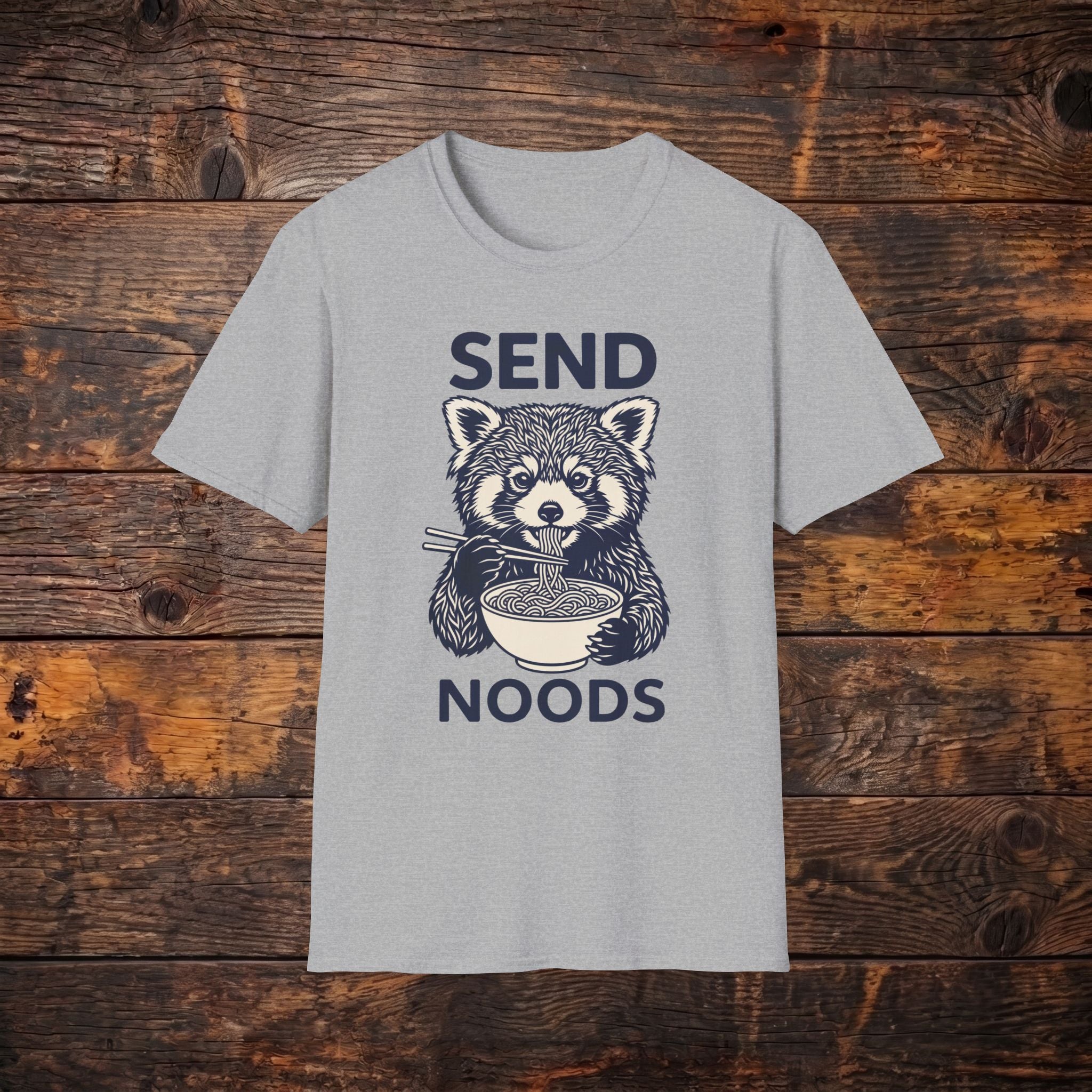 "Send Noods" Raccoon Graphic Tee