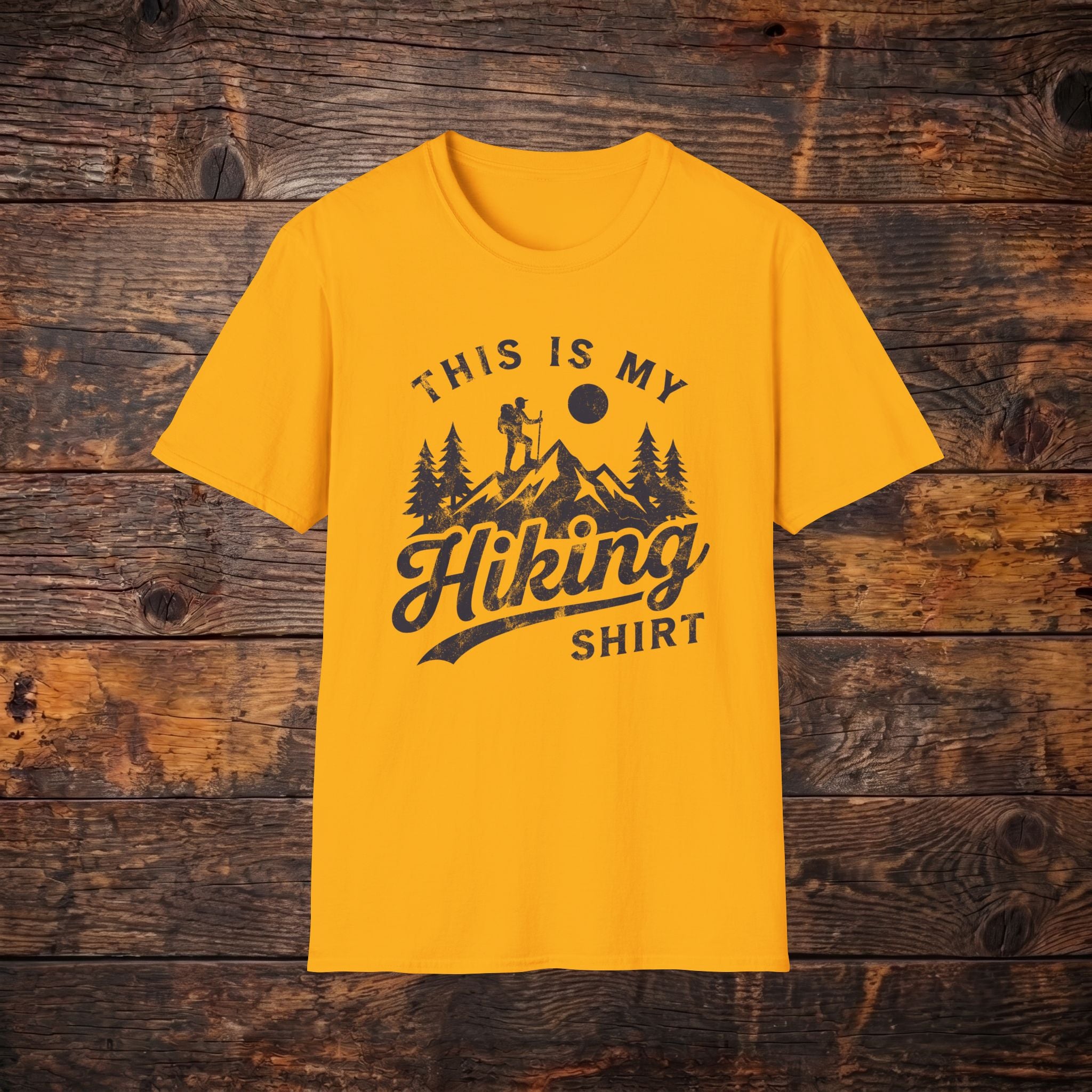 This Is My Hiking Shirt T-Shirt — Vintage Mountain Hiker Tee
