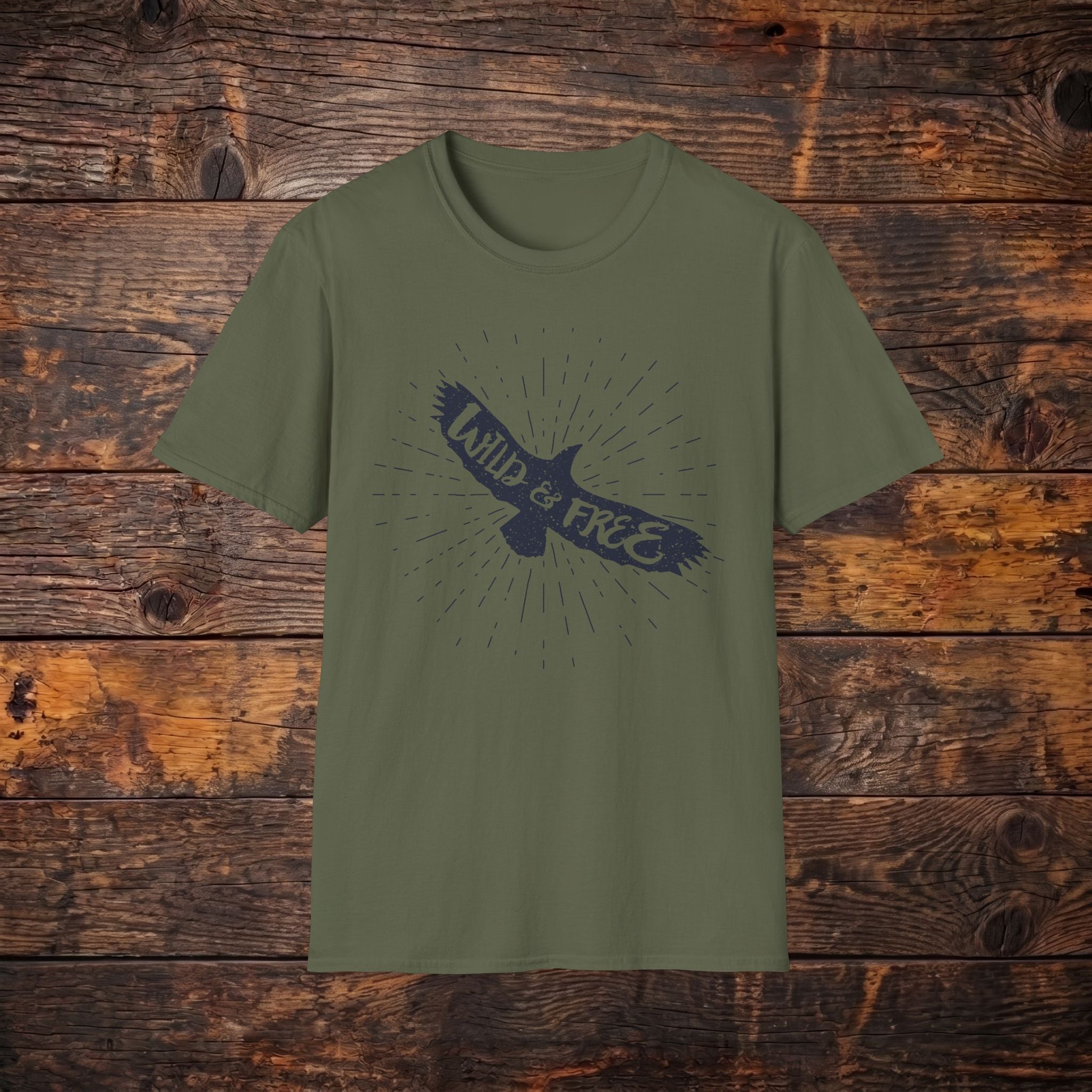 Wild & Free Eagle T-Shirt — Vintage Adventure Graphic Tee