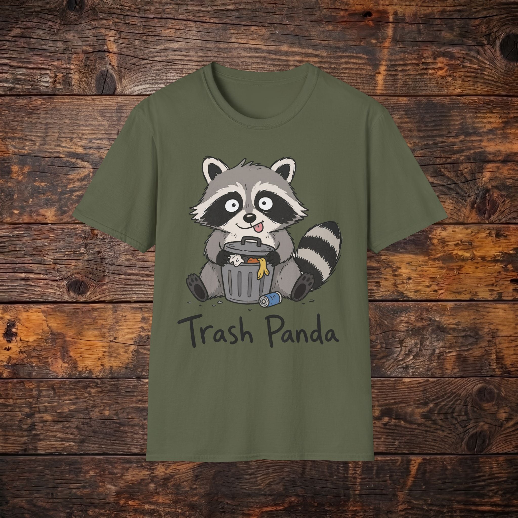 Trash Panda T-Shirt — Cute Cartoon Raccoon Graphic Tee