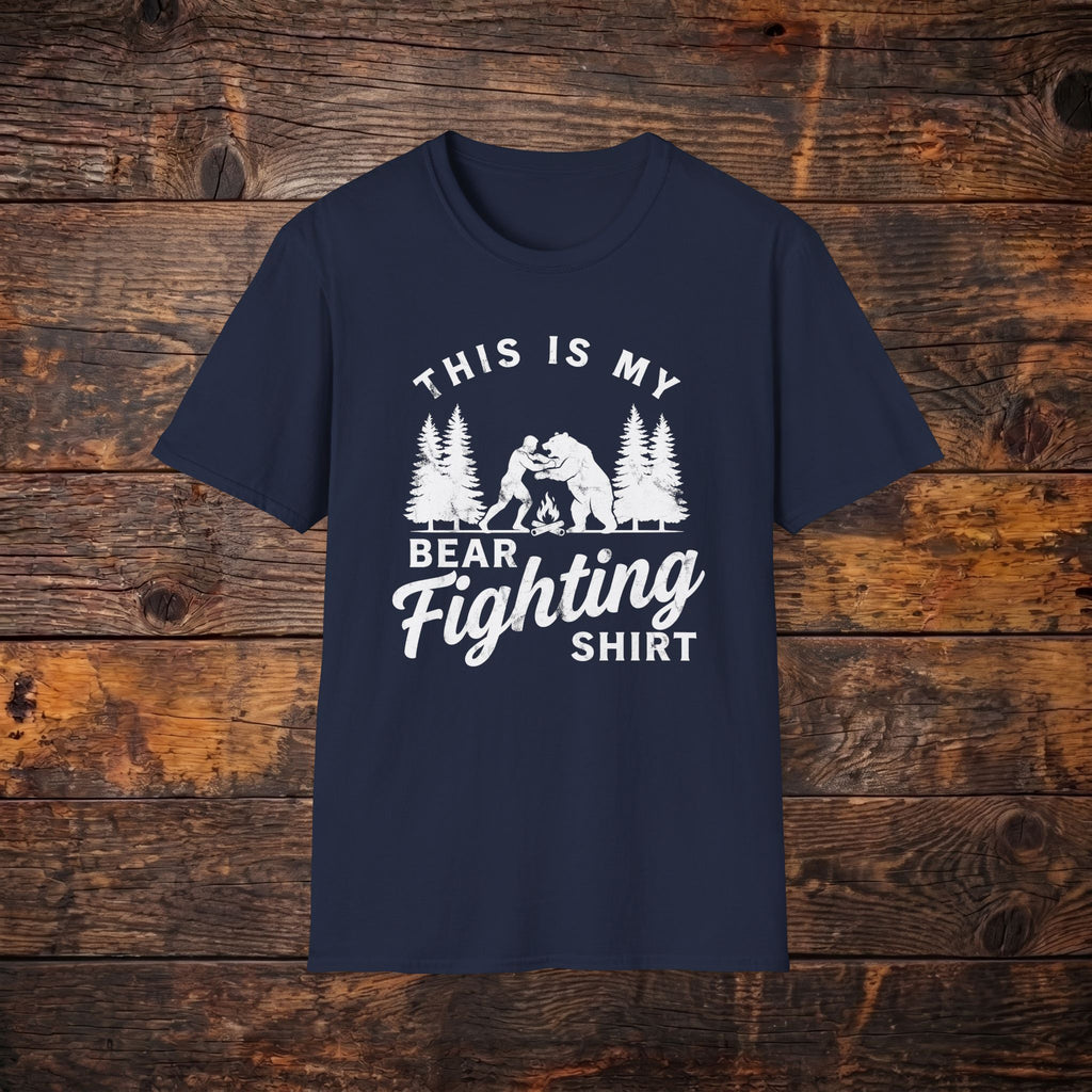 Bear Fighting T-Shirt — "This Is My Bear Fighting Shirt" Rustic Outdoor Tee