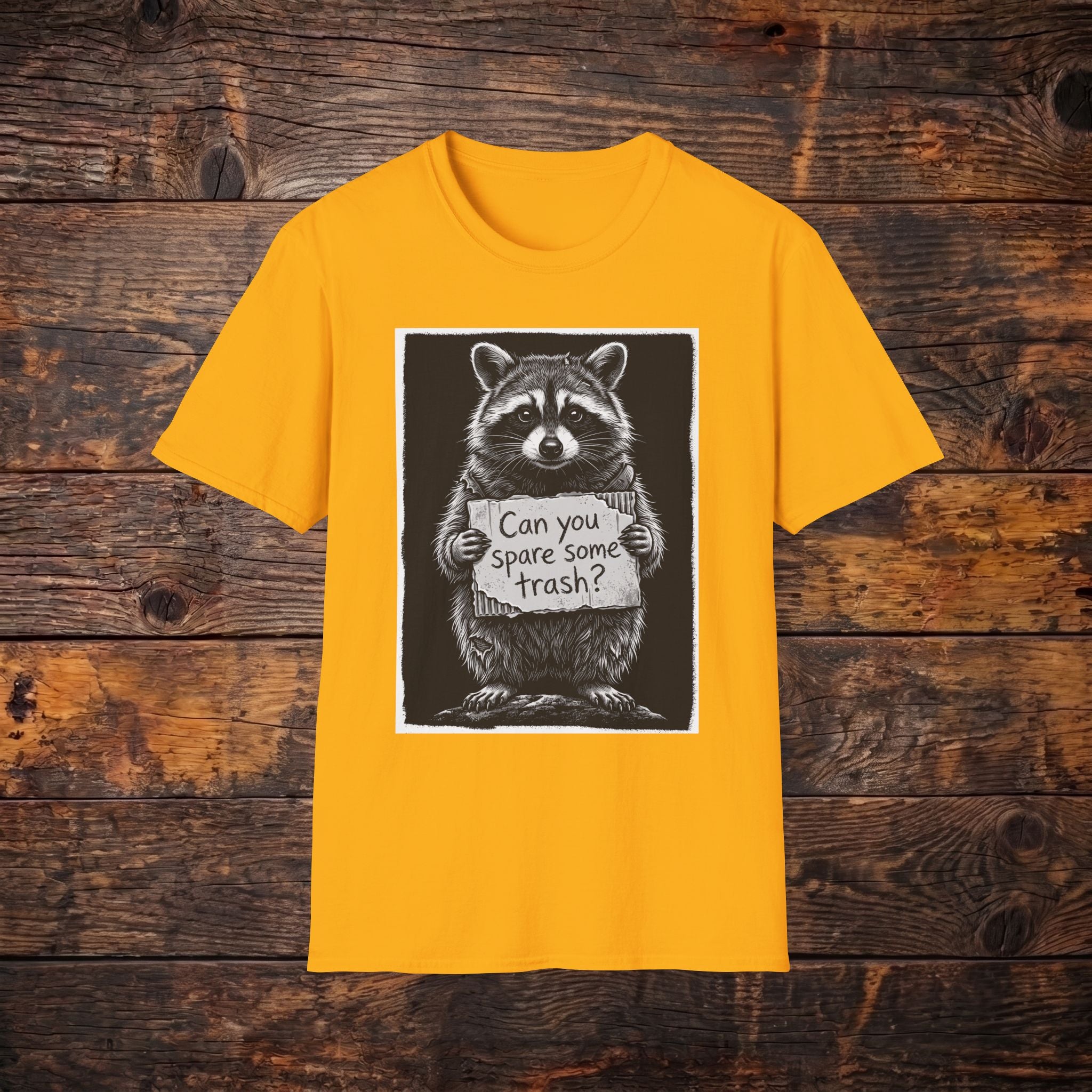 Raccoon "Can You Spare Some Trash?" T-Shirt