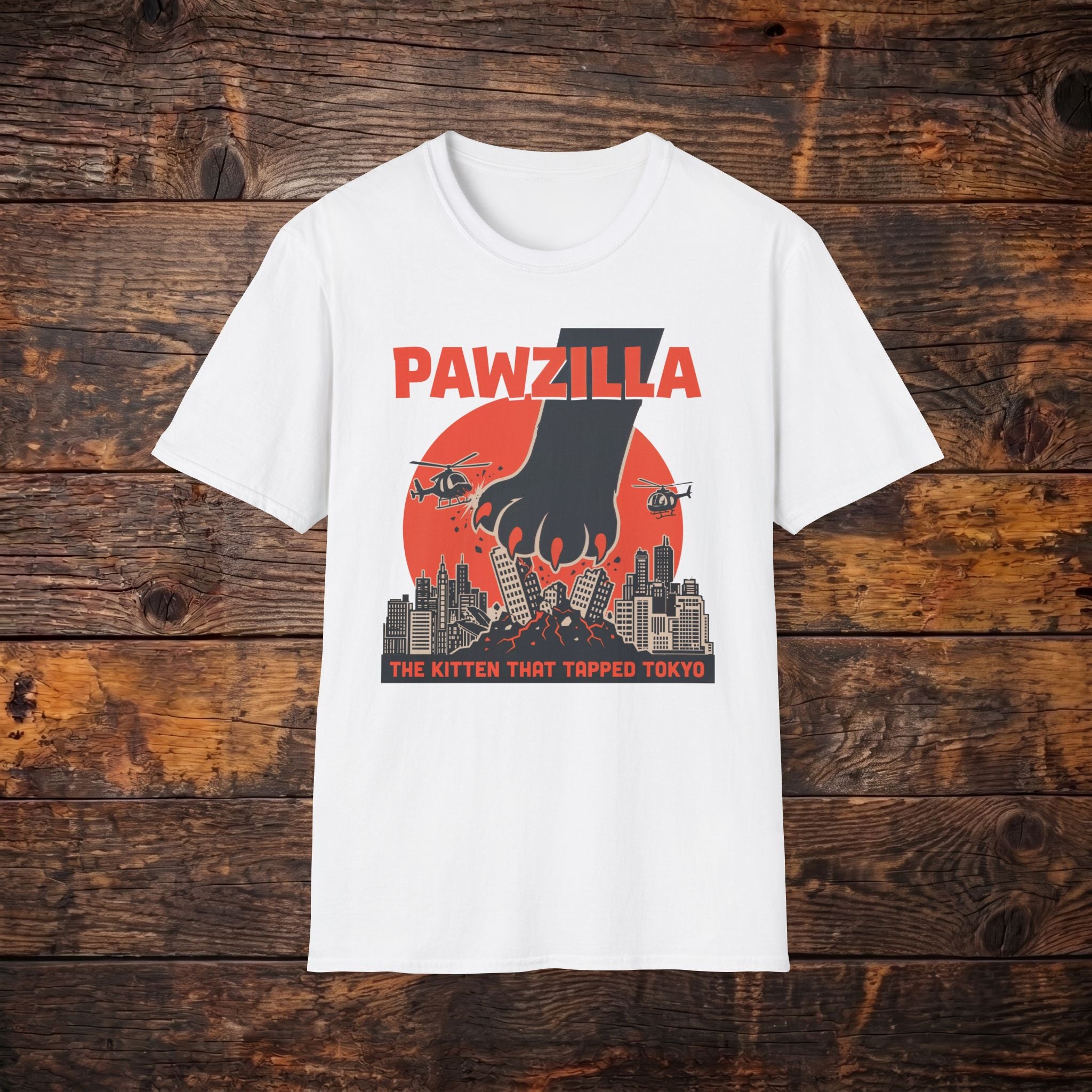 Pawzilla T-Shirt — Retro Monster Paw Graphic Tee