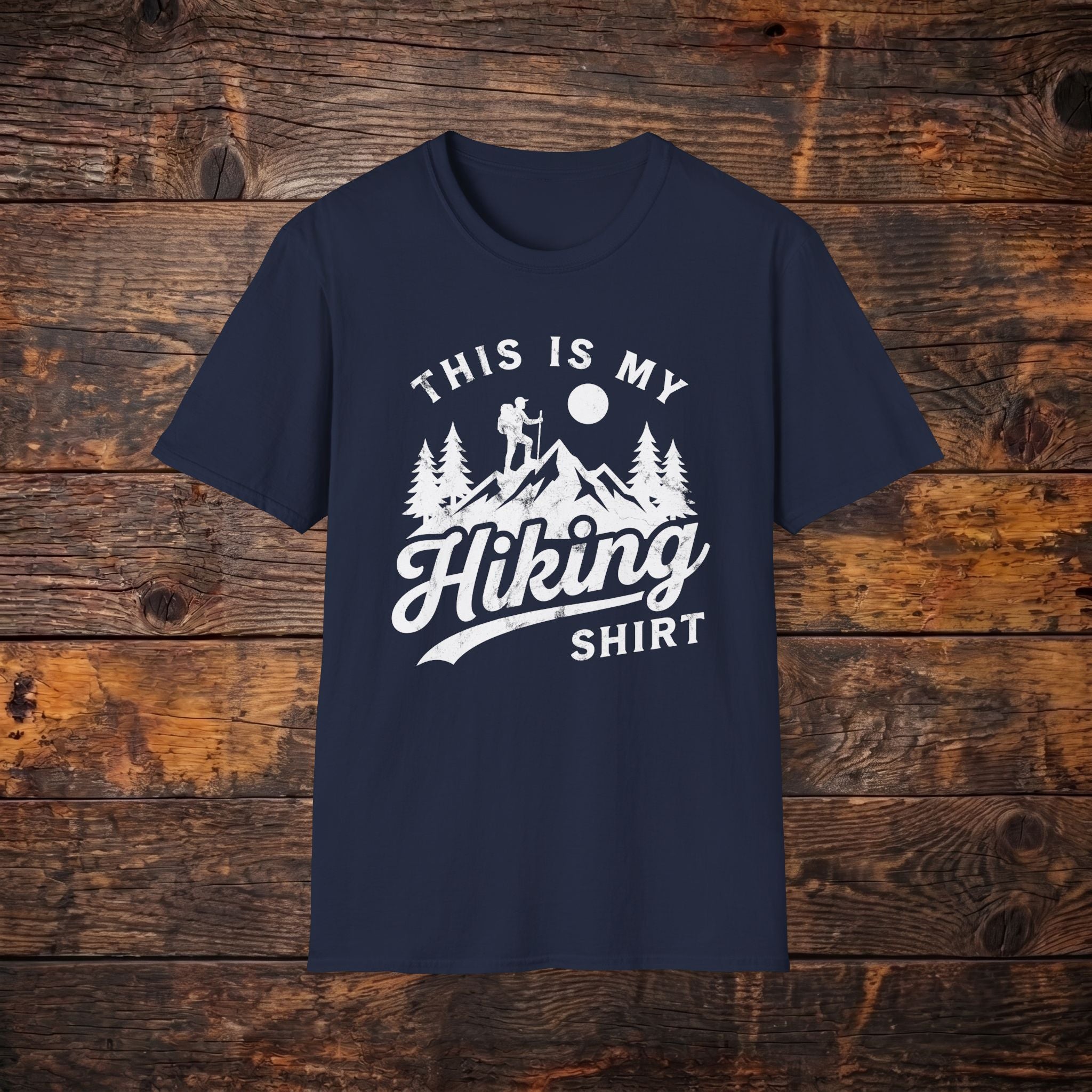 This Is My Hiking Shirt T-Shirt — Vintage Mountain Hiker Tee