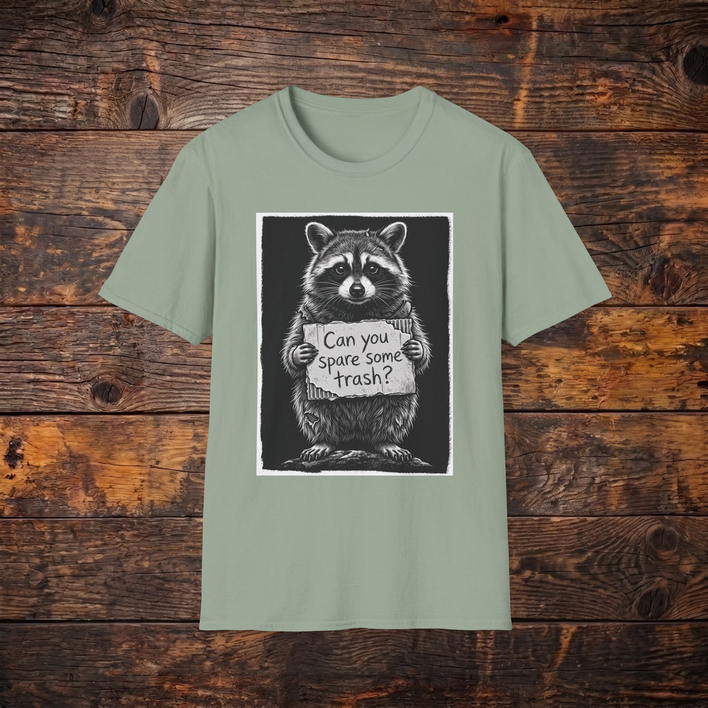 Raccoon "Can You Spare Some Trash?" T-Shirt