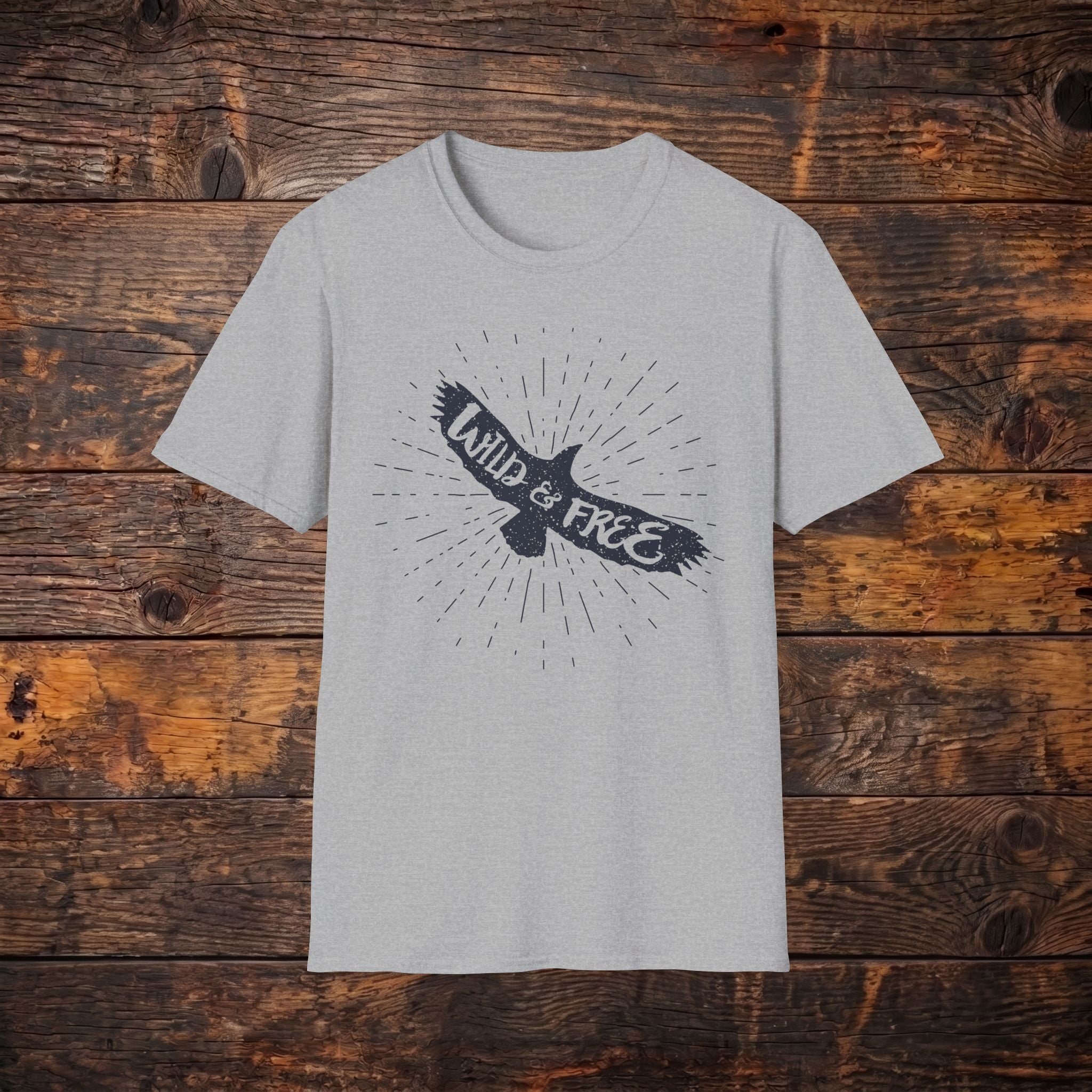 Wild & Free Eagle T-Shirt — Vintage Adventure Graphic Tee