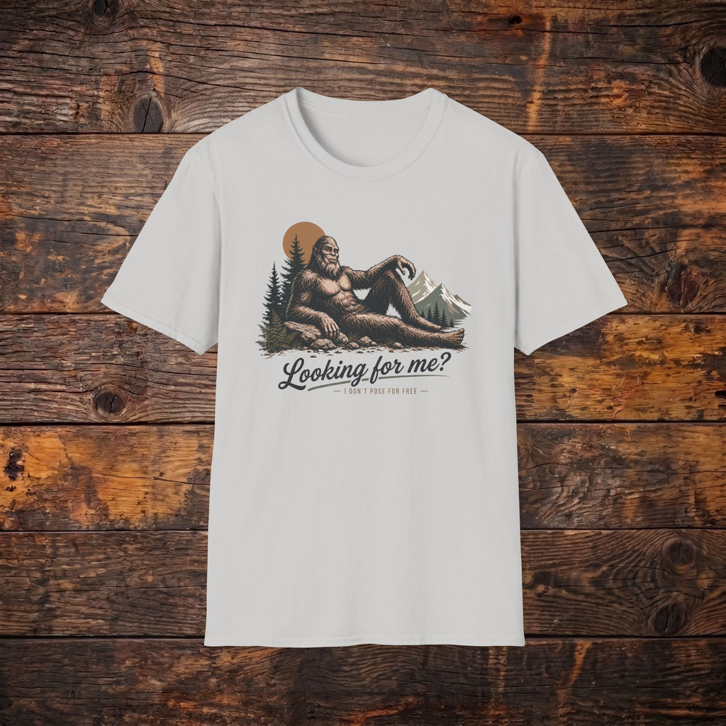 Bigfoot Graphic T-Shirt — 'Looking for Me?' Retro Mountain Sasquatch Tee