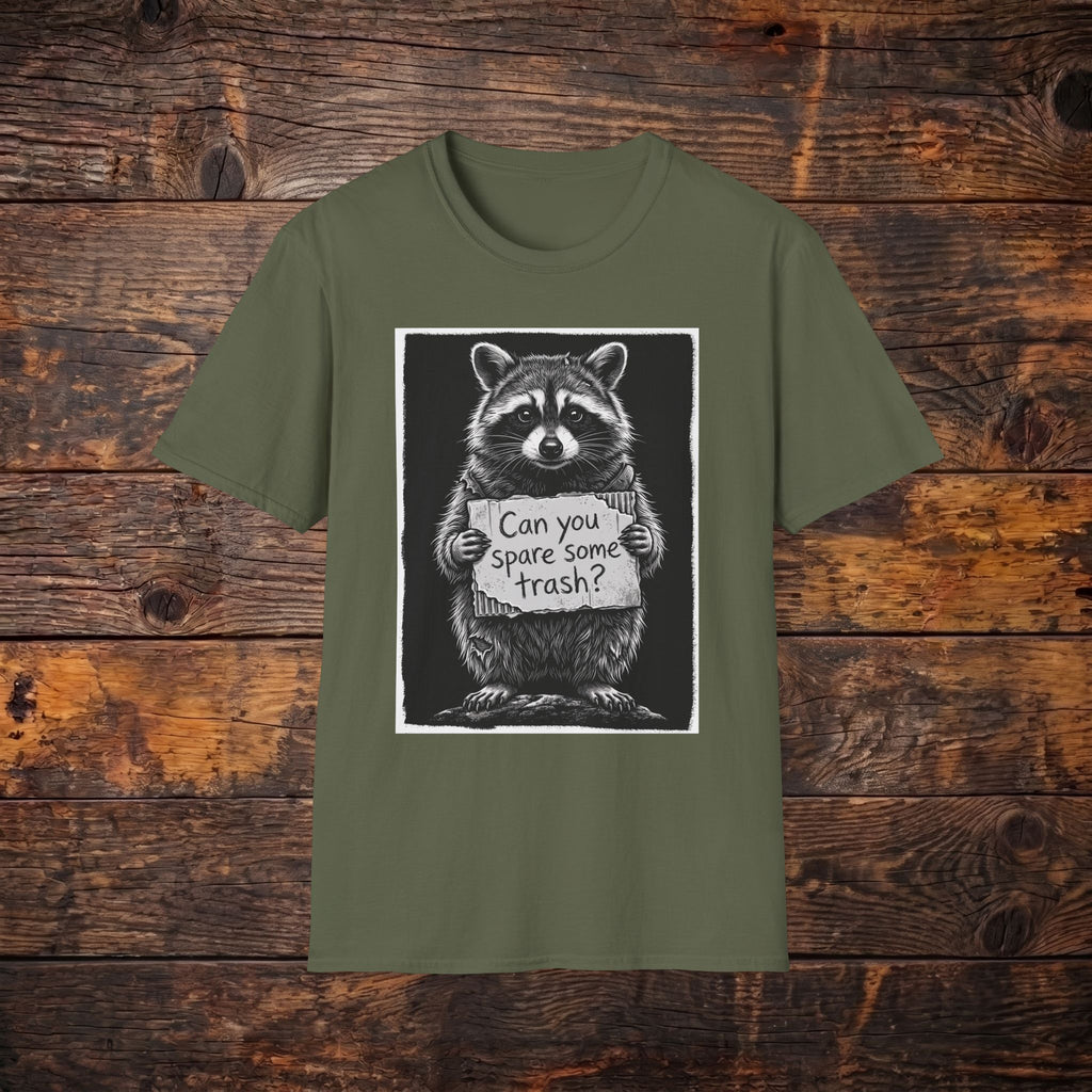 Raccoon "Can You Spare Some Trash?" T-Shirt
