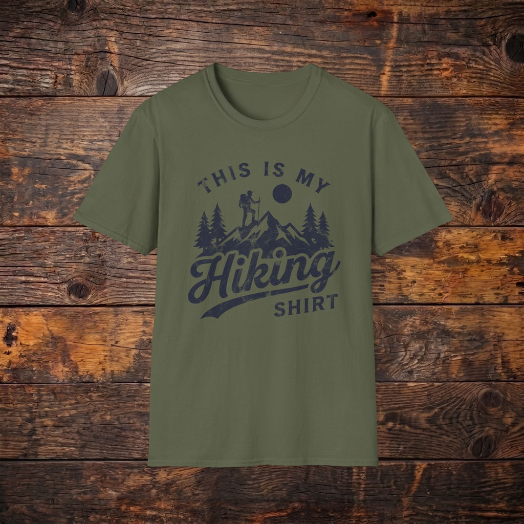 This Is My Hiking Shirt T-Shirt — Vintage Mountain Hiker Tee