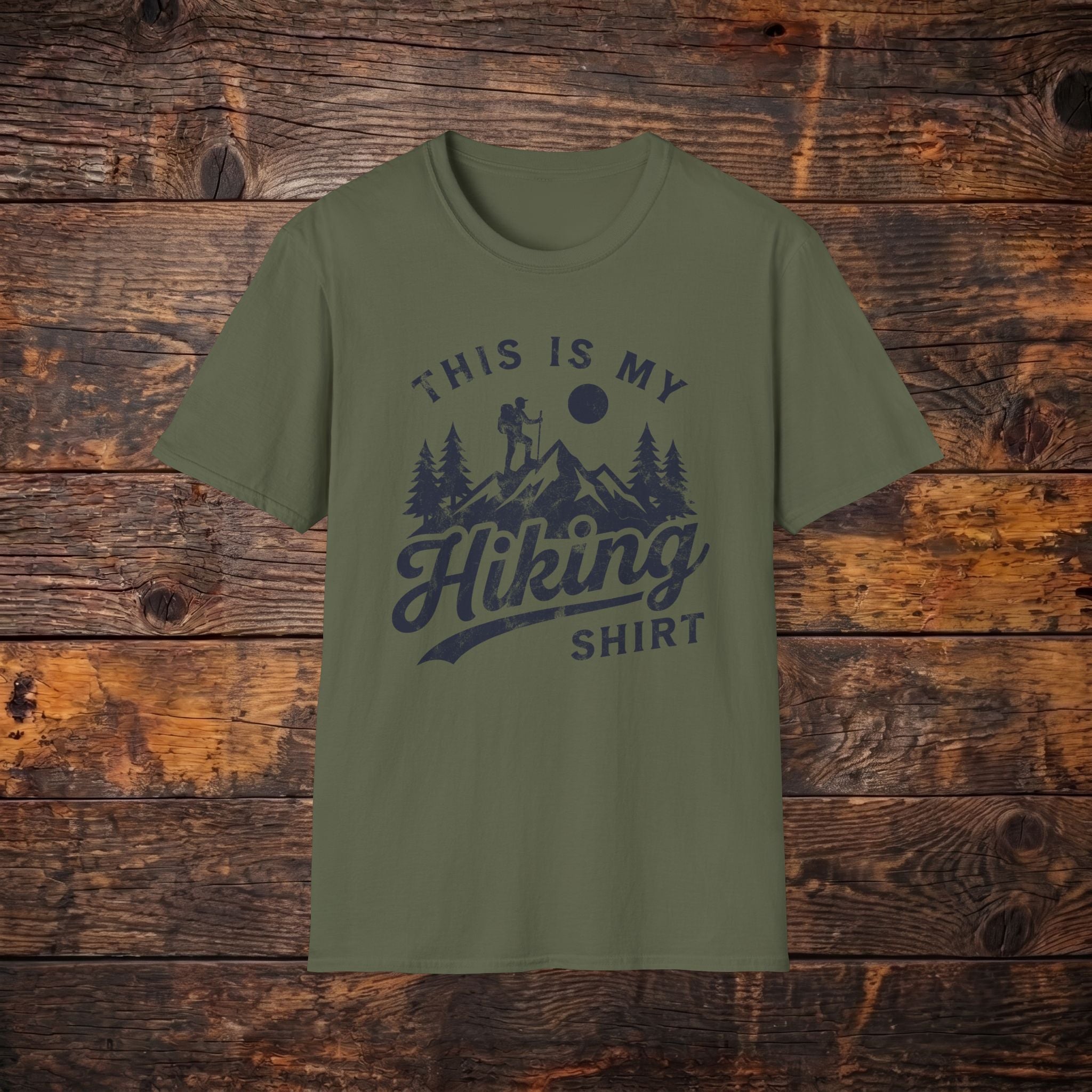 This Is My Hiking Shirt T-Shirt — Vintage Mountain Hiker Tee