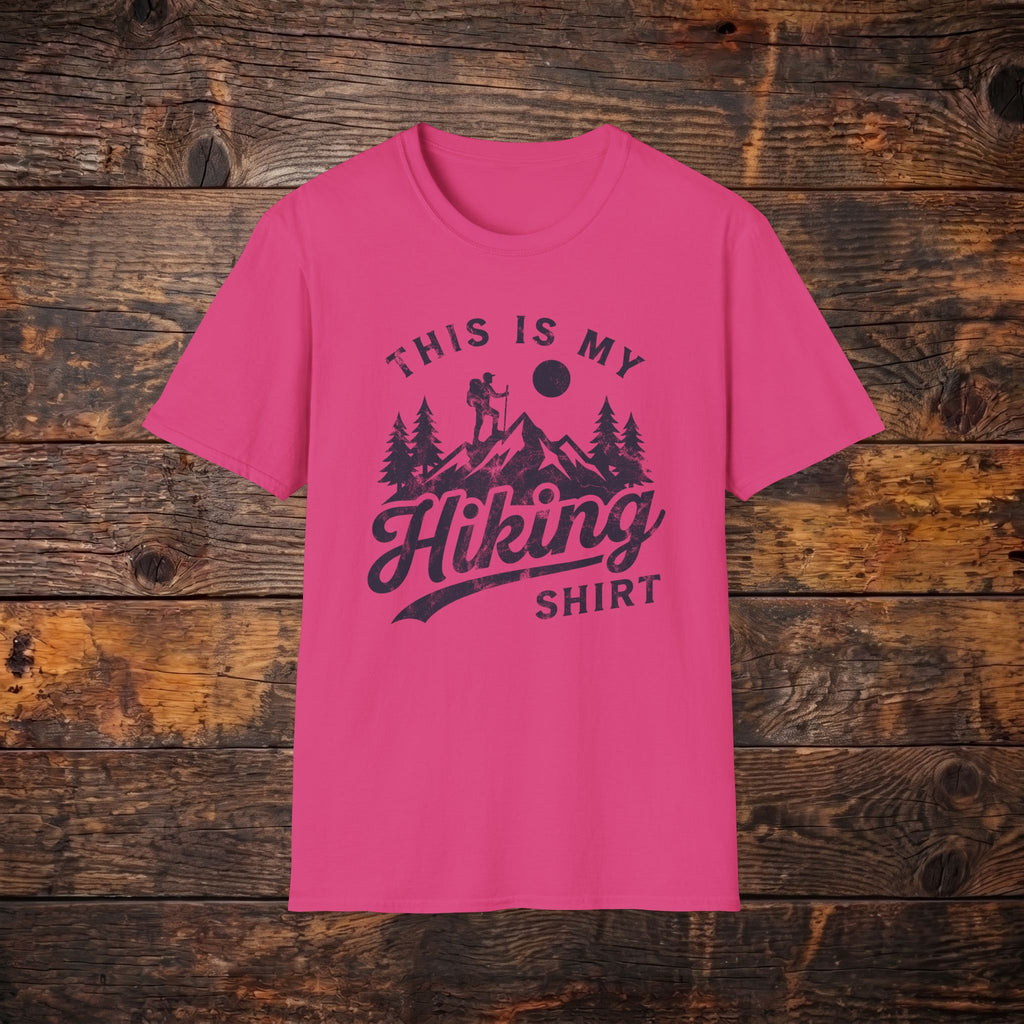 This Is My Hiking Shirt T-Shirt — Vintage Mountain Hiker Tee