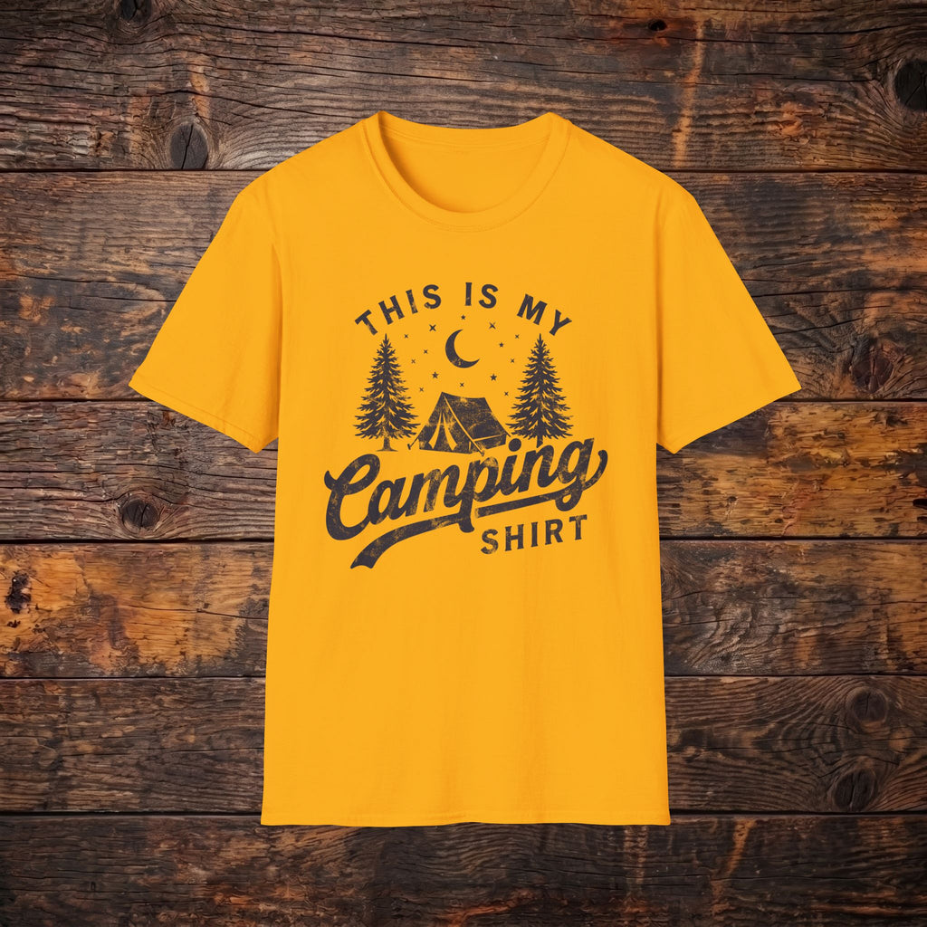 Camping Shirt — 'This Is My Camping Shirt' Graphic Tee for Outdoor Lovers