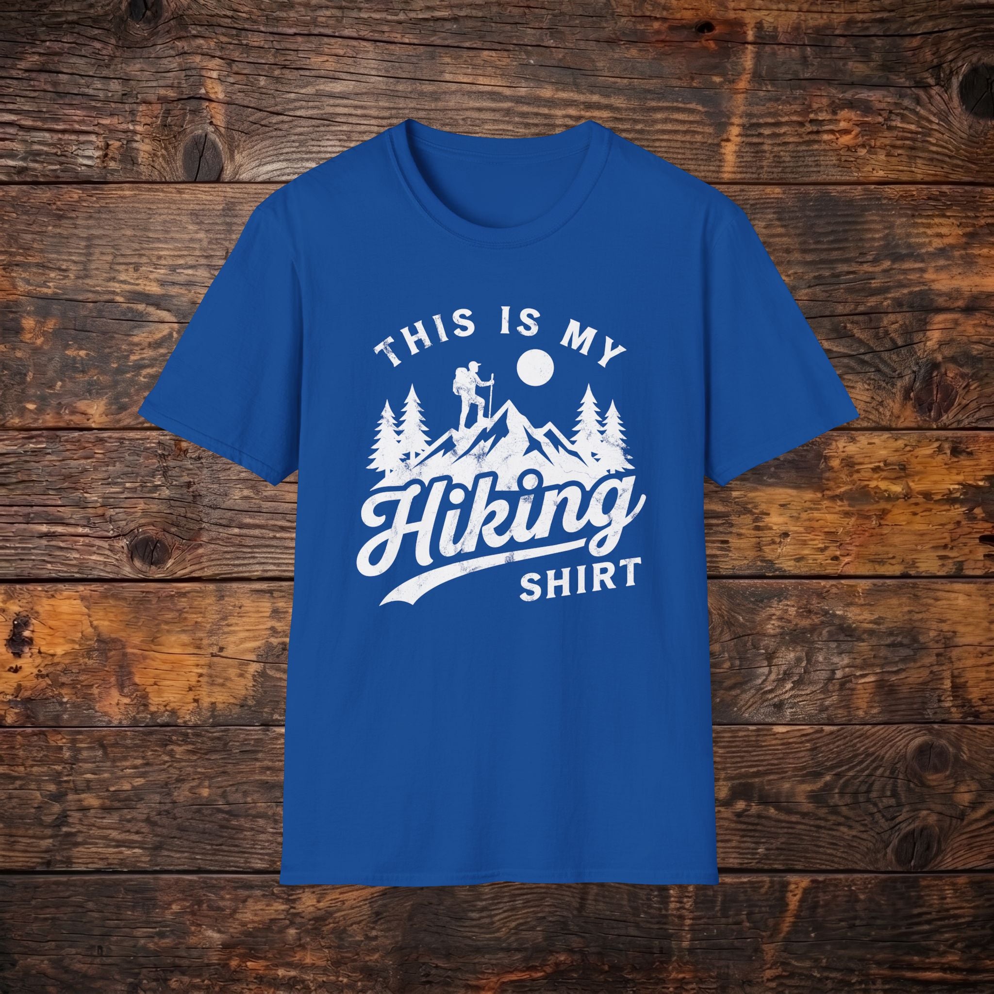 This Is My Hiking Shirt T-Shirt — Vintage Mountain Hiker Tee