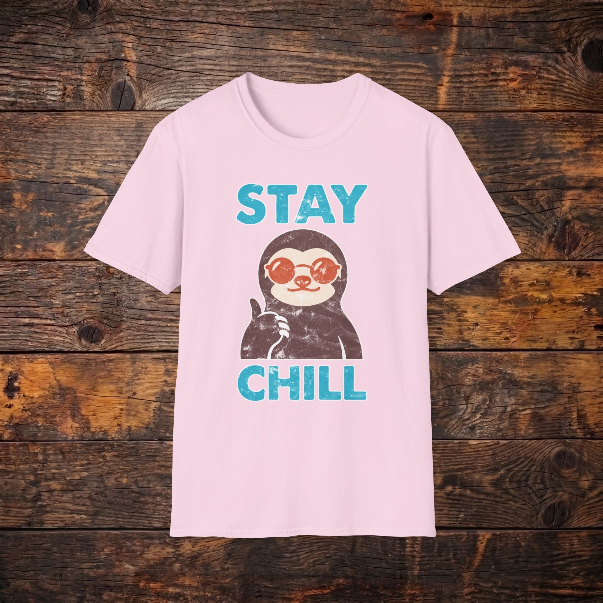 Stay Chill Sloth T-Shirt — Cute Relaxed Graphic Tee