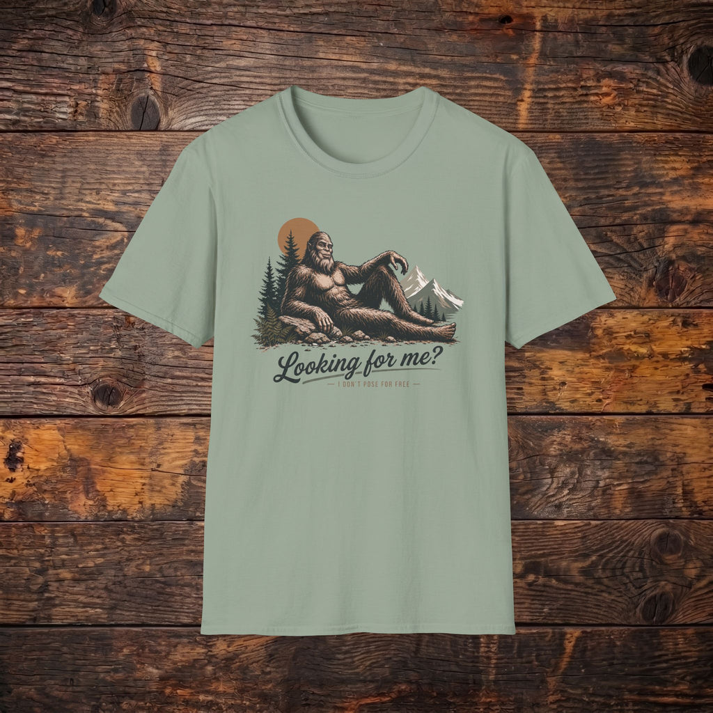 Bigfoot Graphic T-Shirt — 'Looking for Me?' Retro Mountain Sasquatch Tee