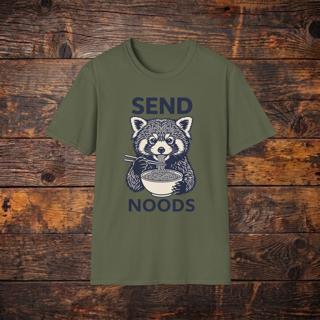 "Send Noods" Raccoon Graphic Tee