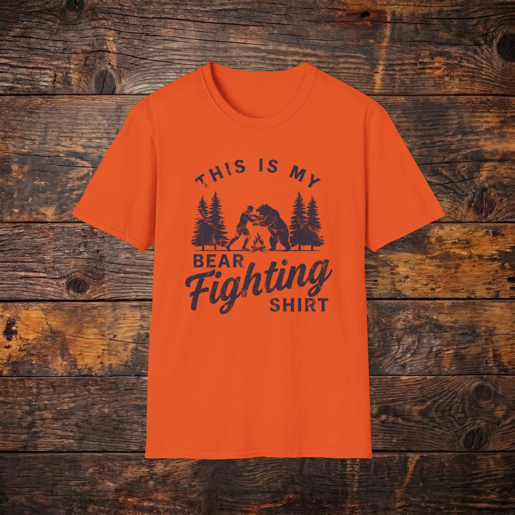 Bear Fighting T-Shirt — "This Is My Bear Fighting Shirt" Rustic Outdoor Tee