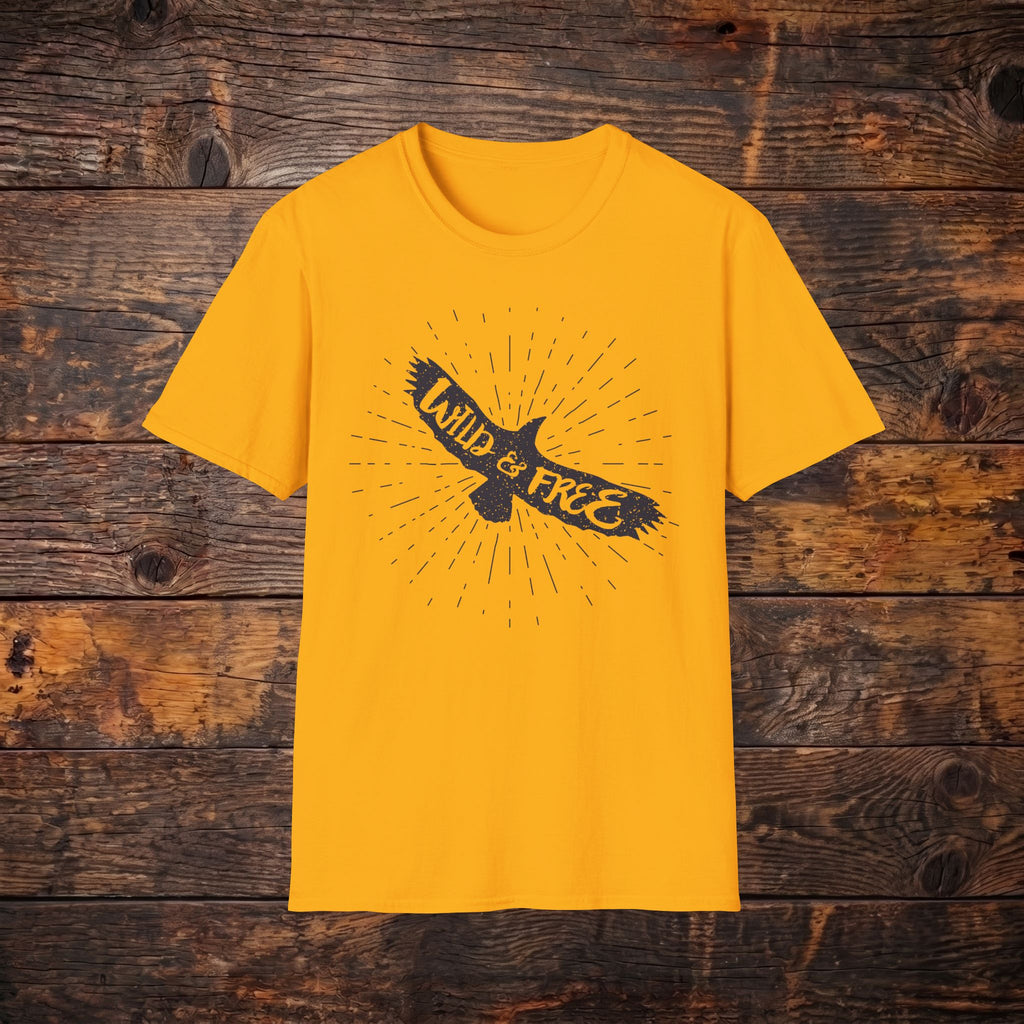 Wild & Free Eagle T-Shirt — Vintage Adventure Graphic Tee