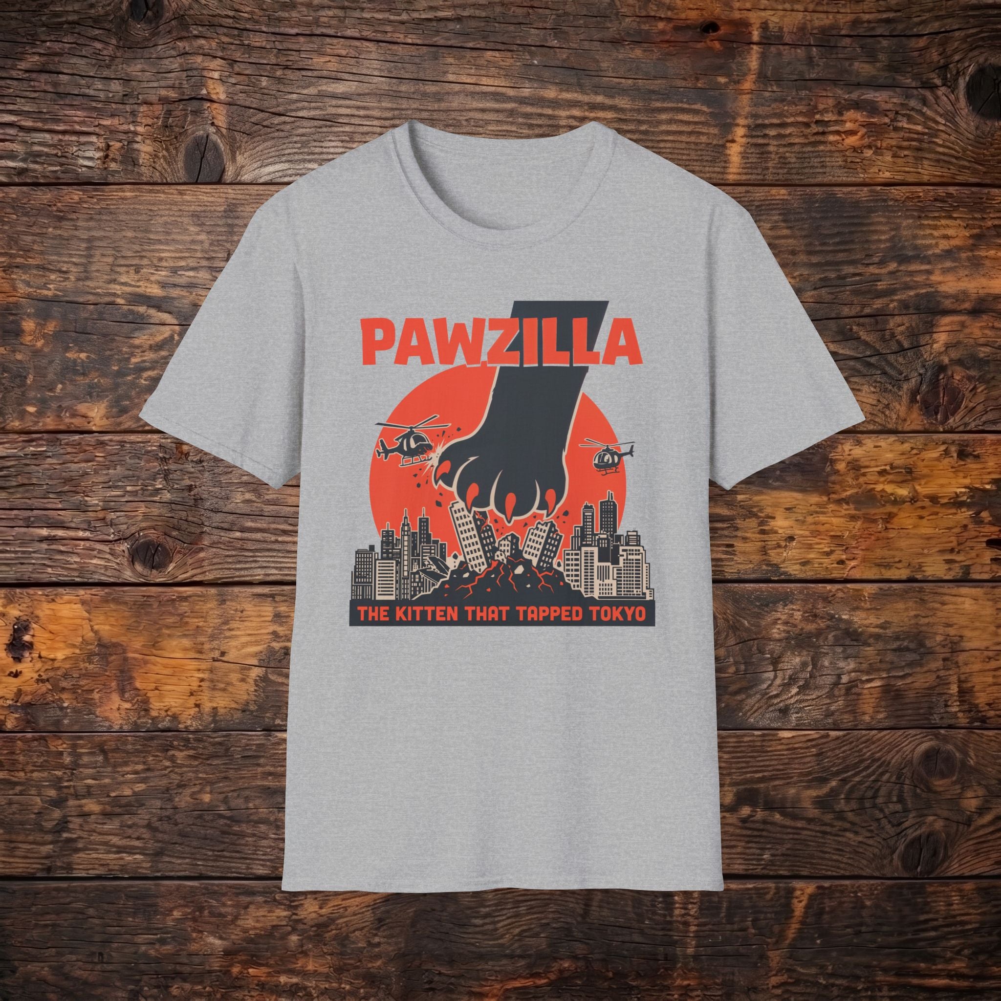 Pawzilla T-Shirt — Retro Monster Paw Graphic Tee