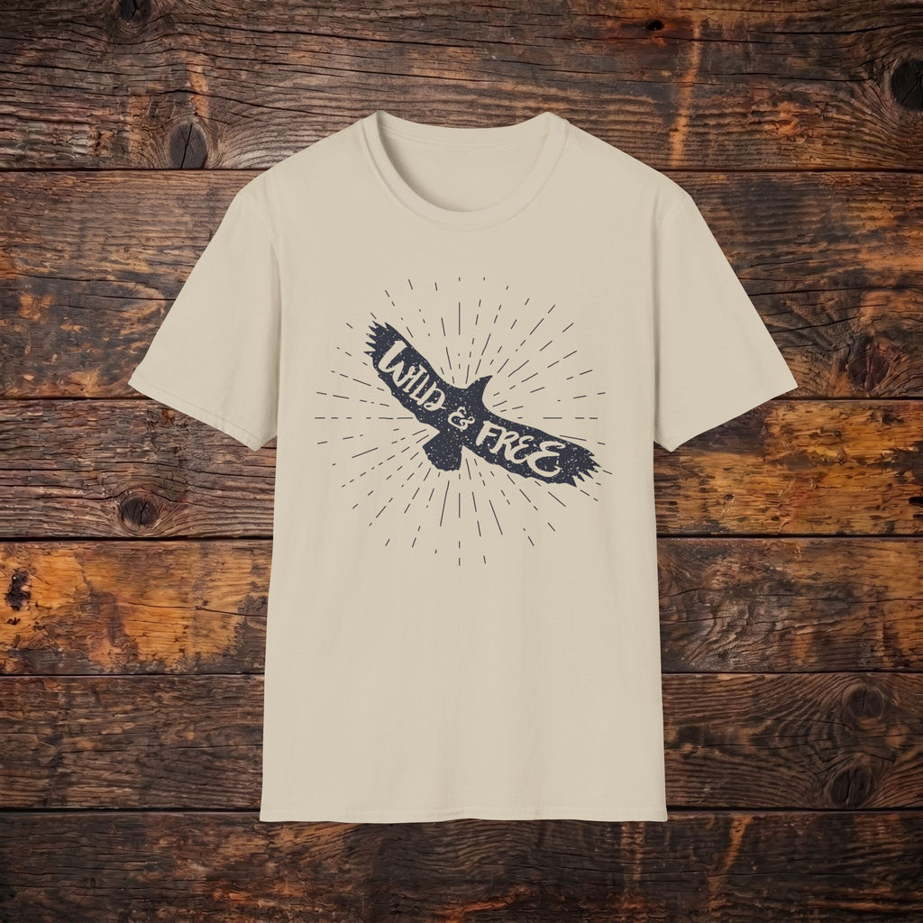 Wild & Free Eagle T-Shirt — Vintage Adventure Graphic Tee