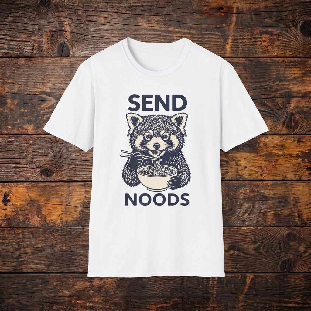 "Send Noods" Raccoon Graphic Tee