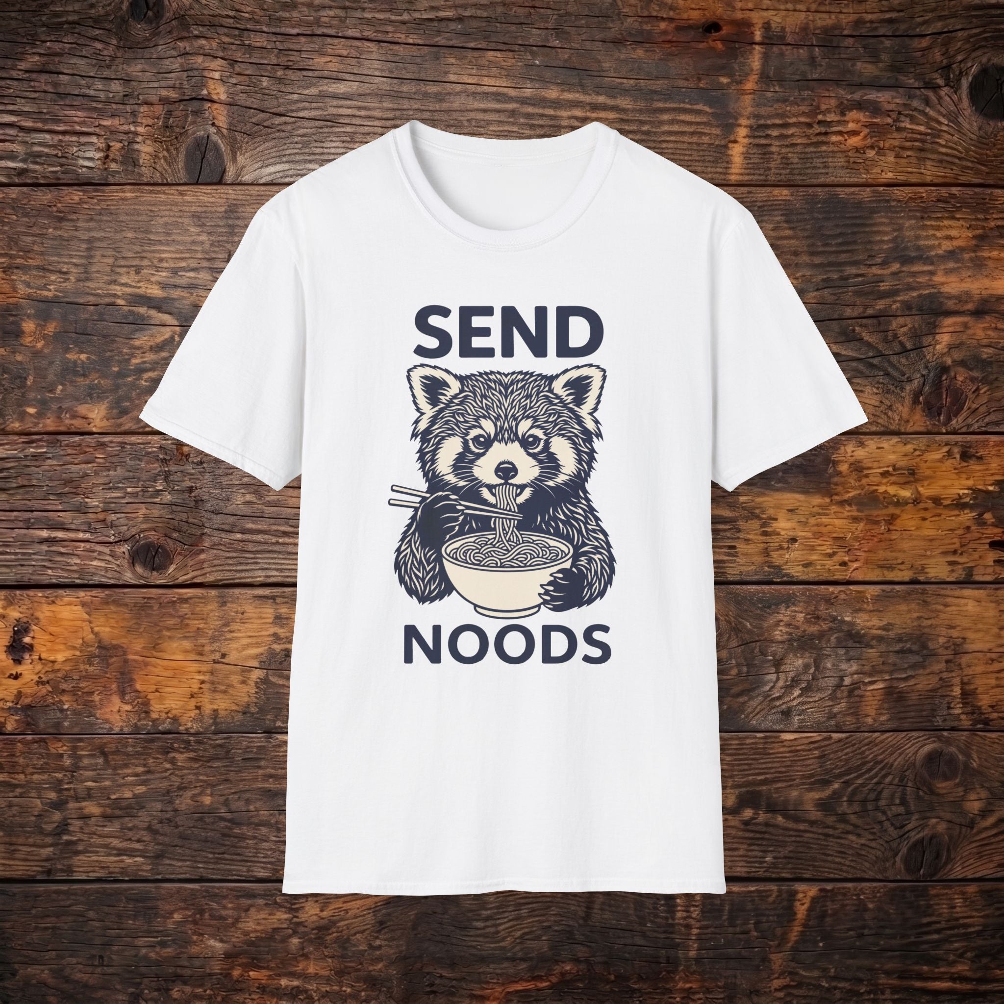 "Send Noods" Raccoon Graphic Tee