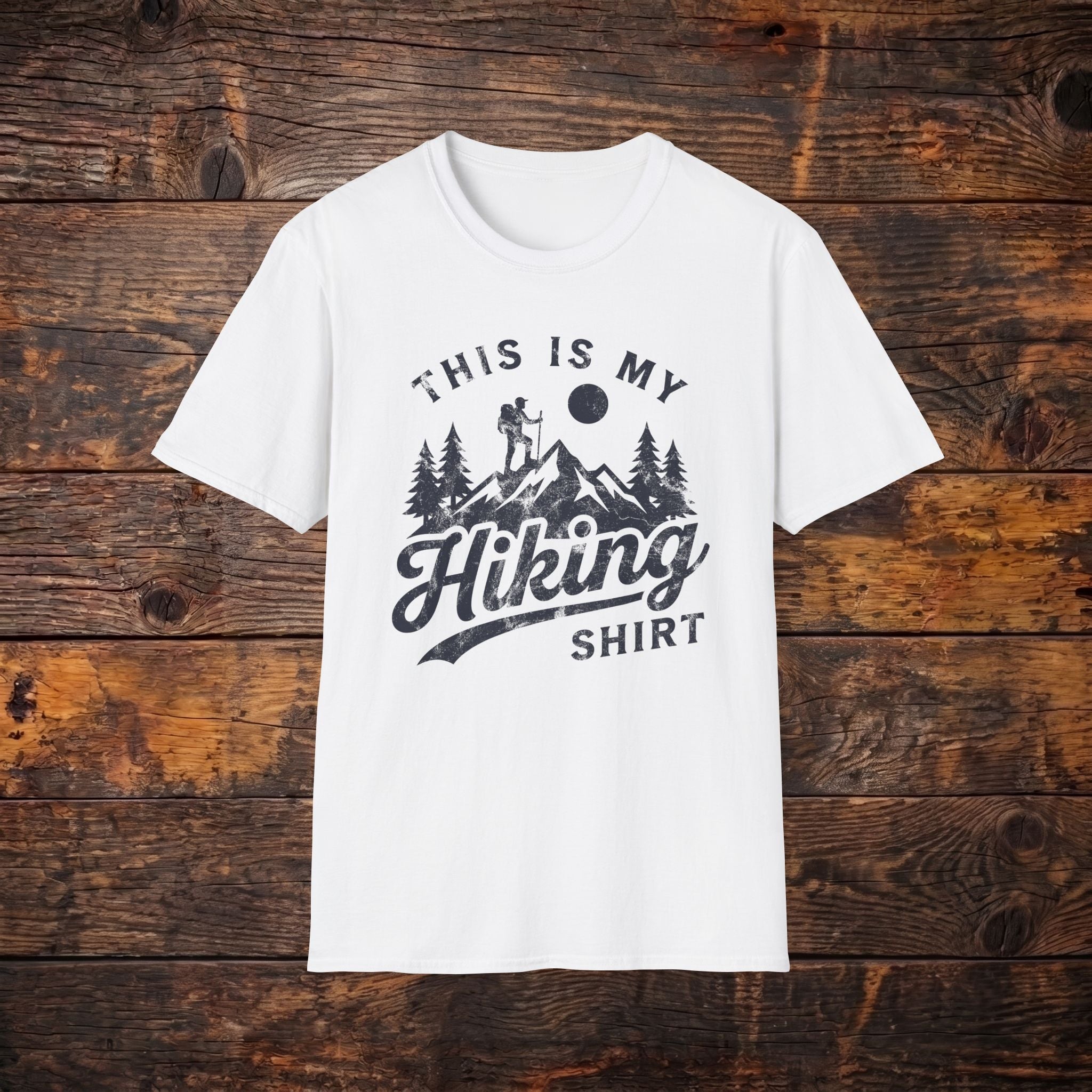 This Is My Hiking Shirt T-Shirt — Vintage Mountain Hiker Tee