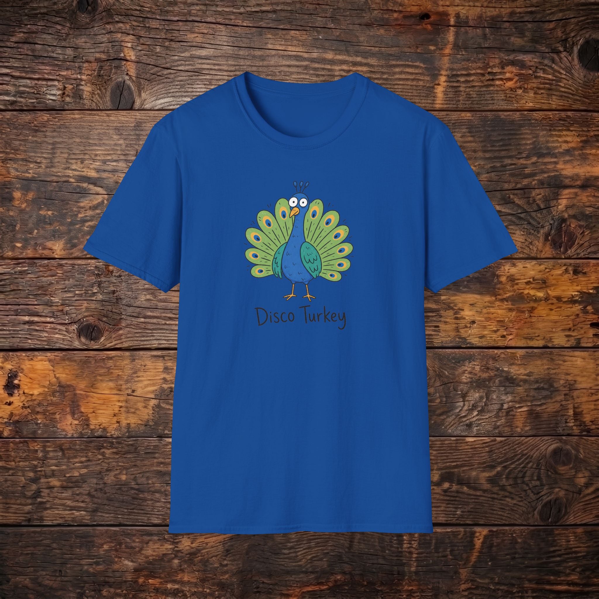 Disco Turkey T-Shirt — Funny Peacock Illustration Tee