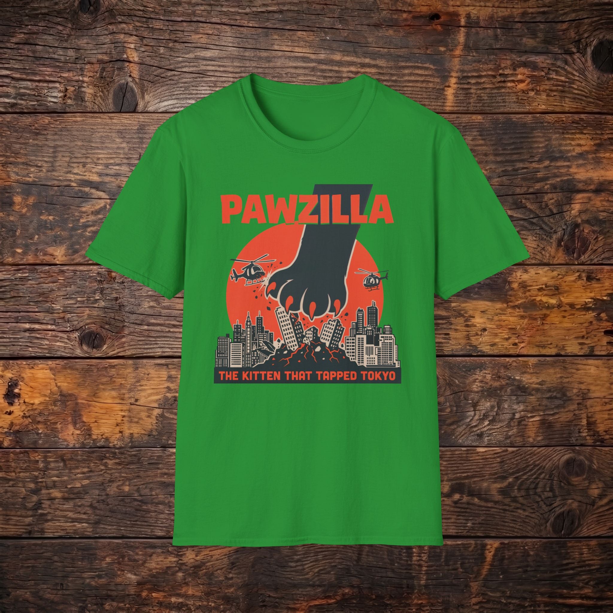 Pawzilla T-Shirt — Retro Monster Paw Graphic Tee