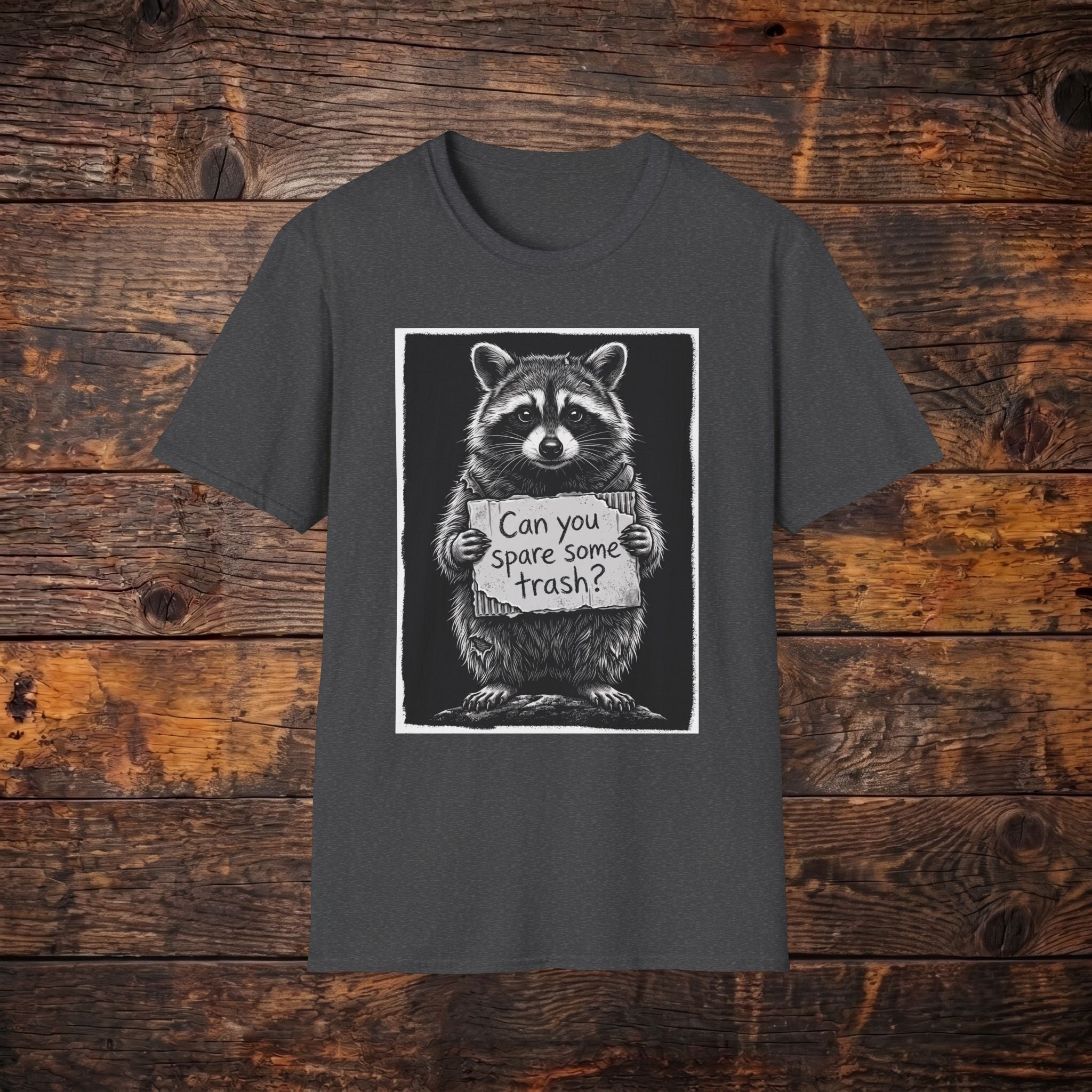 Raccoon "Can You Spare Some Trash?" T-Shirt