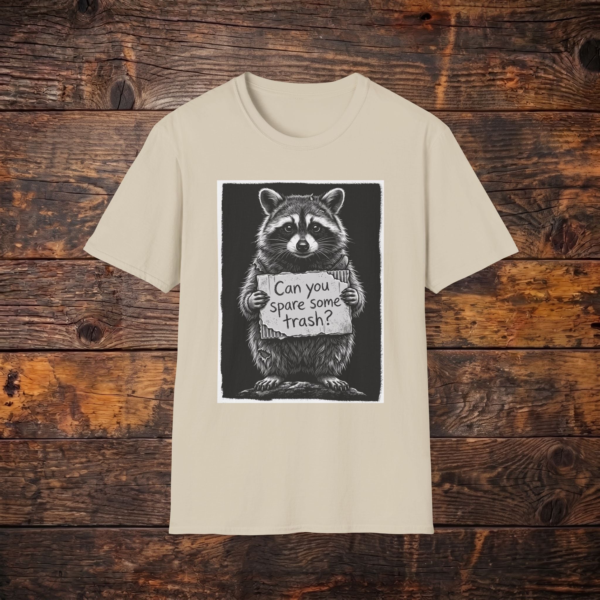 Raccoon "Can You Spare Some Trash?" T-Shirt